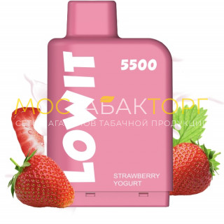 Картридж Elf Bar Lowit 5500 - Клубничный йогурт Картридж Elf Bar Lowit 5500 - Клубничный йогурт