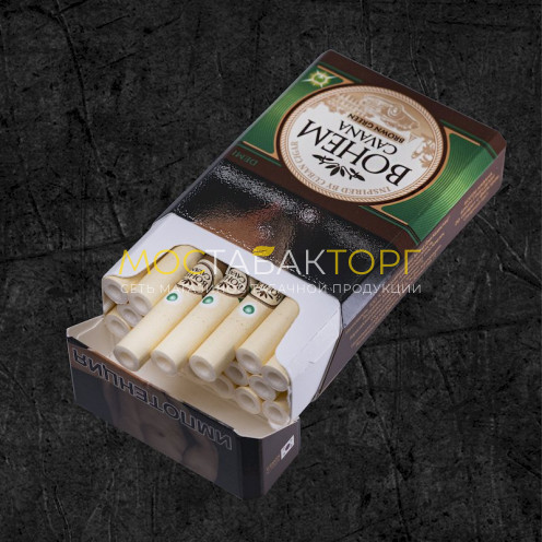 Сигариллы Бохем Кавана Браун Грин Деми (Bohem Cavana Brown Green Demi) Сигариллы со вкусом мяты и шоколада, формата Деми