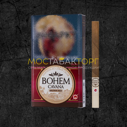 Сигариллы Бохем Кавана Браун Ред Деми (Bohem Cavana Brown Red Demi) Сигариллы со вкусом сочной клубники в шоколаде, формата Деми