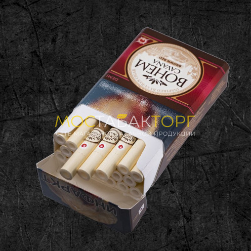 Сигариллы Бохем Кавана Браун Ред Деми (Bohem Cavana Brown Red Demi) Сигариллы со вкусом сочной клубники в шоколаде, формата Деми