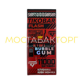 TIKOBAR FLASH 11000 Клубника Киви Жвачка (Strawberry Kiwi Bubble Gum)