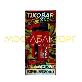 TIKOBAR NOVA 10000 Клубника киви жвачка (Strawberry Kiwi Bubble Gum)