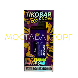 TIKOBAR NOVA 10000 Жвачка с лесными ягодами (Wild Berries Bubble Gum)