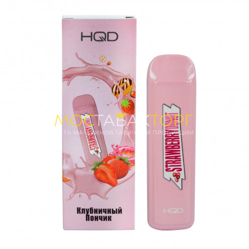 Электронные сигареты HQD Mega Strawberry Donut (HQD Мега Клубничный Пончик)