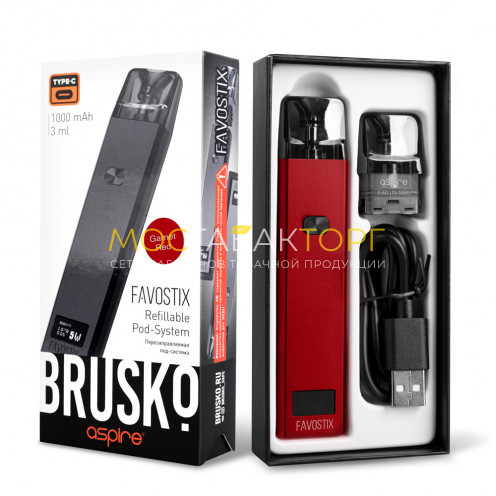 Перезаправляемая под-система Brusko Favostix, Красный