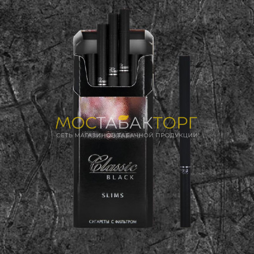 Сигареты Классик Блек Слим (Classic Black Slims 6.2/100)
